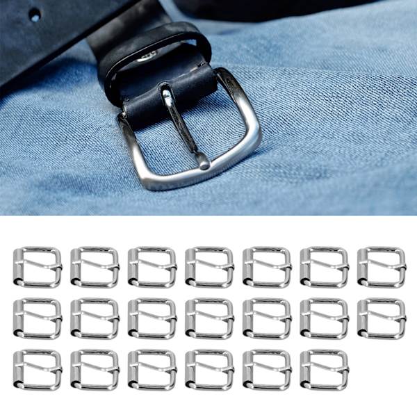20 stk. bæltespænder i klare farver med blank overflade, robust, holdbar, falmefri, bred anvendelse metalspænde 4.5mm