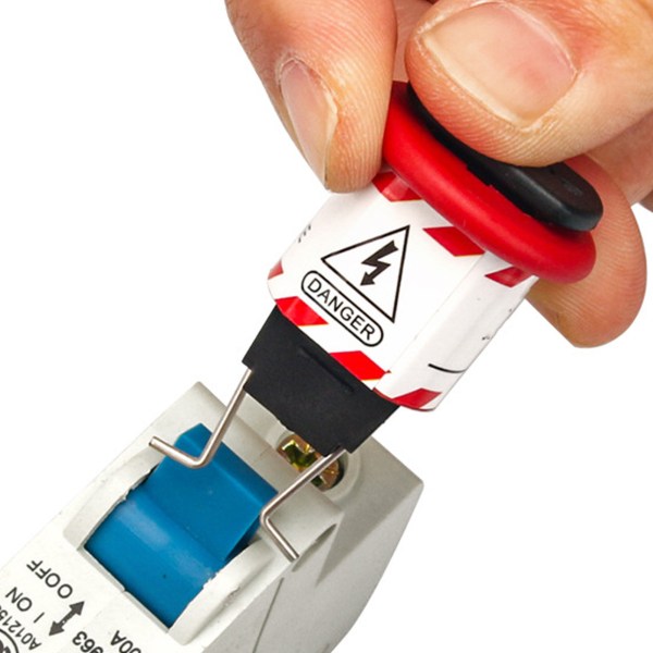 Pin Out Standard Säkring Lås Säkerhet Miniatyr Elektrisk Luft Brytare Switch Handtag Lockout för Power Isolering