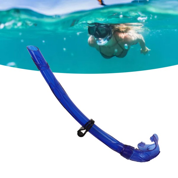 Dykkersnorkel PVC Easy Breath Snorkel Dykkesnorkling Rør med Komfortabel Munnstykke for Fritt Dykking Blå