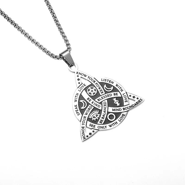 2024 ny modell Populär Celtic Triquetra Halsband, Celtic Trinity Knot Charm Amulett Hänge, Celtic Smycken Present till Män och Kvinnor