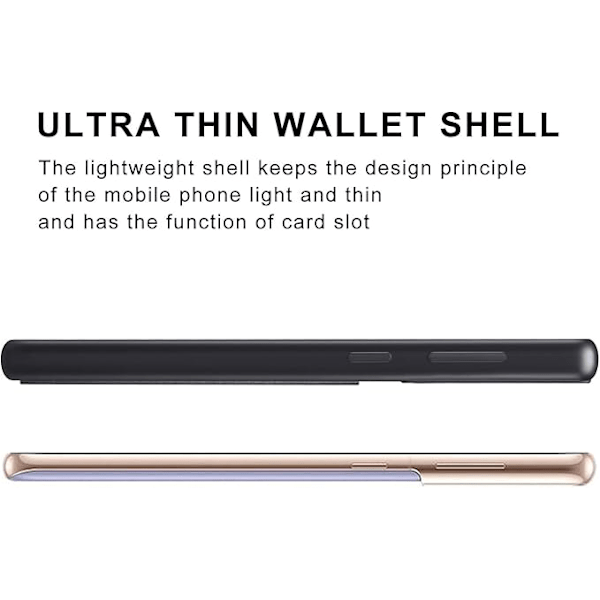 Kotelo Samsung Galaxy S22 Plus -puhelimelle, PU-nahkainen lompakkokotelo luottokorttipaikalla, erittäin ohut suojakotelo Samsung Galaxy S2 -puhelimelle