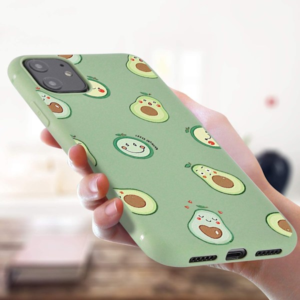 Lysegrønt Telefoncover Sødt Sjovt Tegneserie Avovado Baby Telefoncover Bumper Avocado Grøn Beskyttende Skal Kompatibel