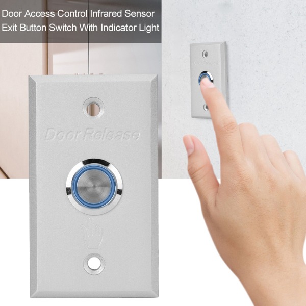 Dør adgangskontrol system exit knap dør tryk release switch med indikator lys