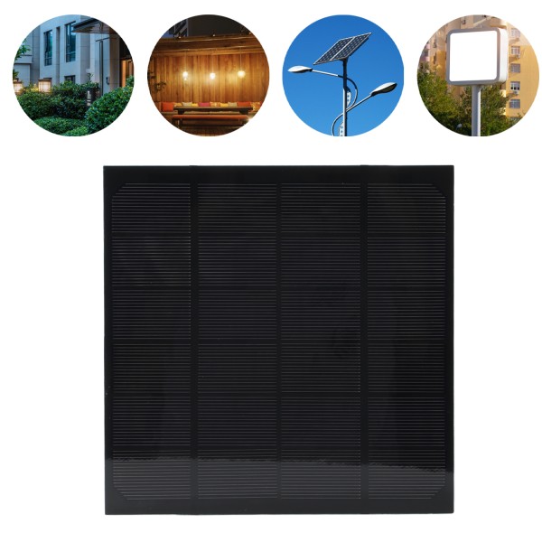 Bærbart solcellepanel i monokrystallinsk silisium DIY solcellepanel 6V 4.5W Klasse A fotovoltaisk panel 165x165MM