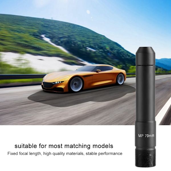 Mini fast objektiv för CCTV-kamera 70 mm HD-pixlar 720P synfält 3,98°