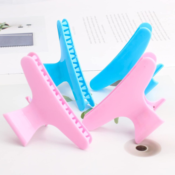 12 kappaleen perhoshiuspantapidikkeet Hiussolkipidikkeet Salon Pro -osiopidike naisille ja tytöille 6 Pink + 6 Blue