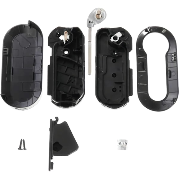 3-knappars bilnyckelskal ersättning för Fiat 500 Peugeot Citroen Brava Bravo Evo Grande Doblo Ducato Panda fjärrnyckelskal