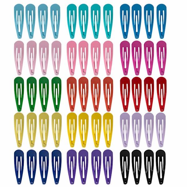 60 st hårspännen, halkfria hårklämmor, 5 cm metallhårnålstillbehör för småbarn, flickor, barn, tonåringar, kvinnor mixed color