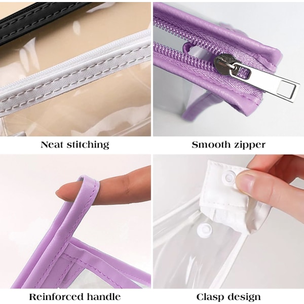 Genomskinligt Pennfodral, Triangulärt Genomskinligt Pennfodral för Tentor, Transparent PVC Pennfodral med Stor Kapacitet, 1 Styck, Pennfodral för Studenter white