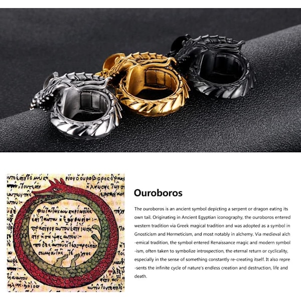 Kors Eternal Ring Vedhæng Halskæde Rustfrit Stål Vedhæng Halskæde til Mænd Kvinder Bedste Ven Halskæder Black Eternal Ring