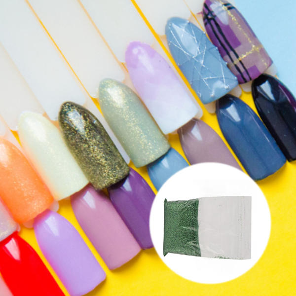 Erittäin hieno glitter 50g Kiiltävät kimalteet Upea Katseenvangitsija Laajalti käytetty Helppo poistaa Käsityö glitter kynsiin Korttiin Kasvoihin Green