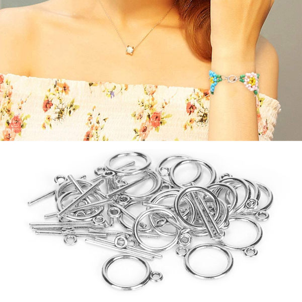 100 sarjaa vaihdettavat lukot seos 2mm OT solki DIY korujen valmistustarvikkeet kaulakoruun rannekoruun Silver
