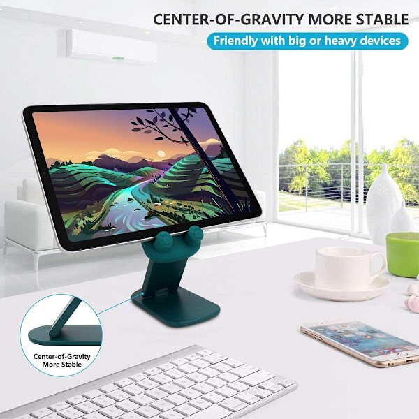 Sød Foldbar Justerbar Tegneserie Mobiltelefonholder Stand til Skrivebord, Bærbar Universal Skrivebord Telefonholder Stand Vuggedock til Alle Mo