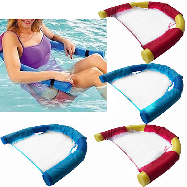 Svømmende flydestol til vand Mesh Pool Noodle Stol U Sæde Svømmebassin Float Svømmebassin Noodle Floats til pool Yellow