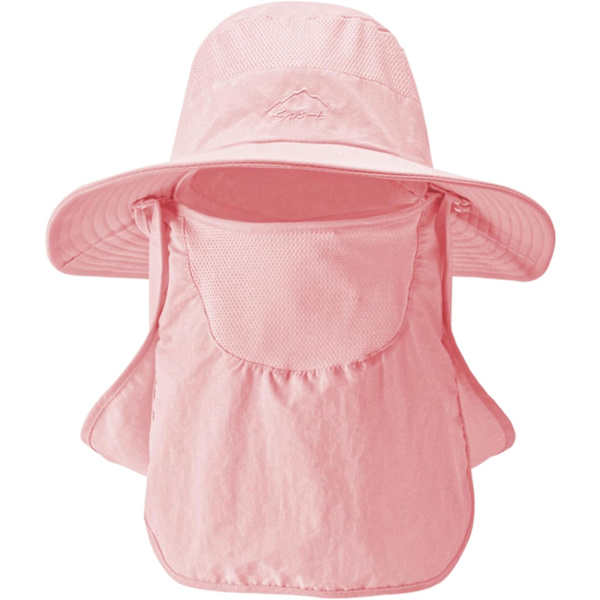 Solhattar för män och kvinnor Fiskehatt UPF 50+ Andningsbar bredbrättad sommar UV-skyddande hatt Pink