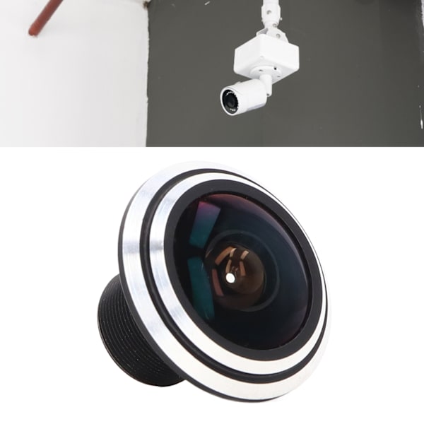5MP Fisheye-objektiv Högupplöst 1,8 mm Brännvidd Fast Bländare Aluminiumlegering för CCTV-kamera