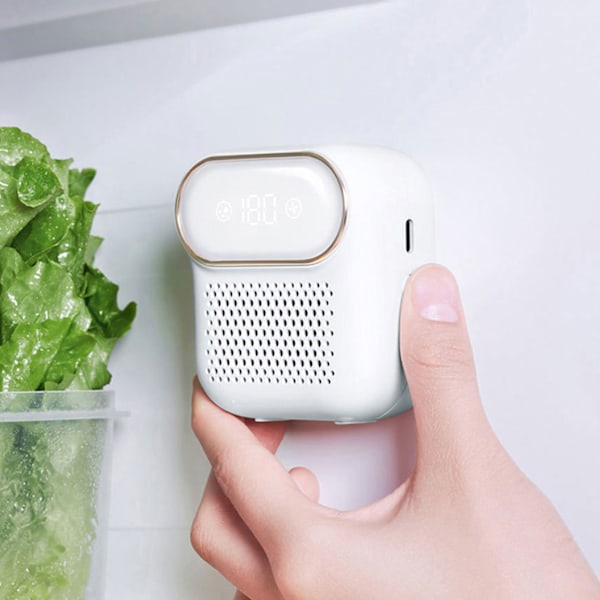 Kjøleskapsdeodoriser Mini Luftdeodoriser Luktfjerner USB Oppladbar Kjøleskapsdeodoriser