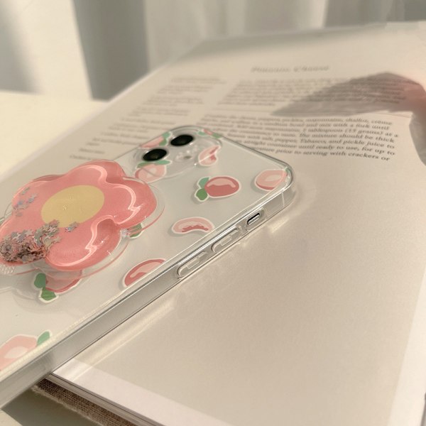 IPhone 11 -kotelo, jossa on läpinäkyvä kukkakuvio, ihana ja kaunis puhelinkotelo, sopii tytöille ja naisille, kevyt ja ohut TPU s