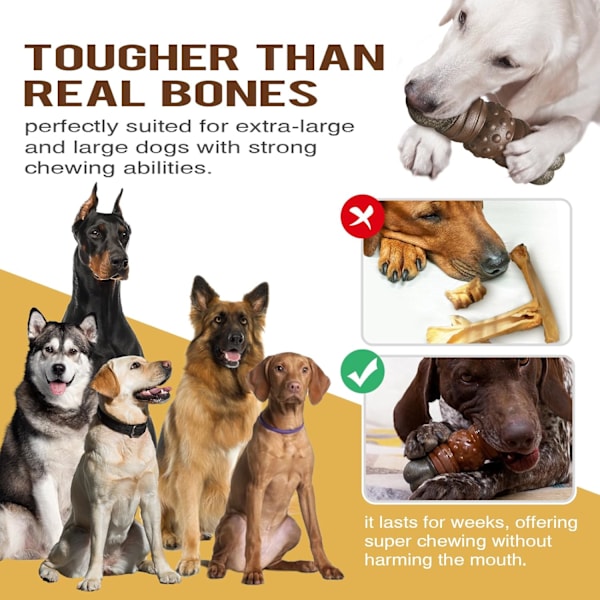 Hundleksak för Tugg, Oförstörbar Hundleksak, Matutdelande Interaktiv Hundleksak, hund, Naturgummi Hundleksak för Små/Mellanstora/Stora Hu