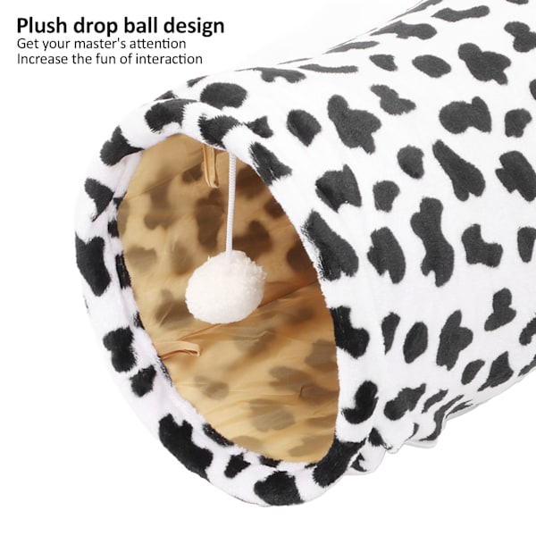 Kattetunnel seng sammenleggbar katteleketunnel med kløball og matte for katt valp kattunge