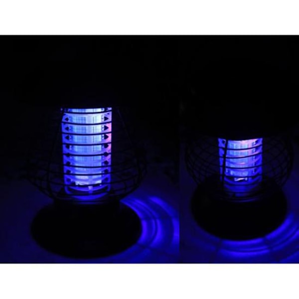 2 i 1 Solcellsmyggdödare Lampa Bug Flyfälla Camping Lykta Bärbar USB Anti Mygg Mal Fly UV-ljus