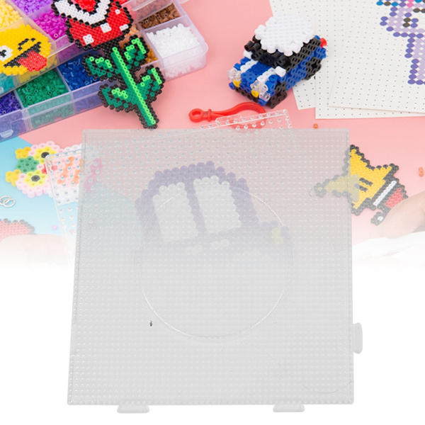Transparent geometrisk pluggtavla mall barn leksaker för 2,6 mm Perler pärlor Big Square