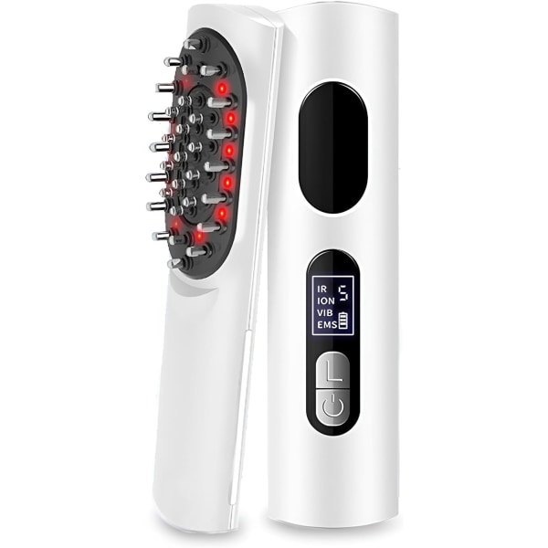 Elektrisk applikator för hårolja, hårbottenmassagekam, fördelar eteriska oljor jämnt och exakt i hårbotten. Det är en bärbar huvudmassager, hårbotten