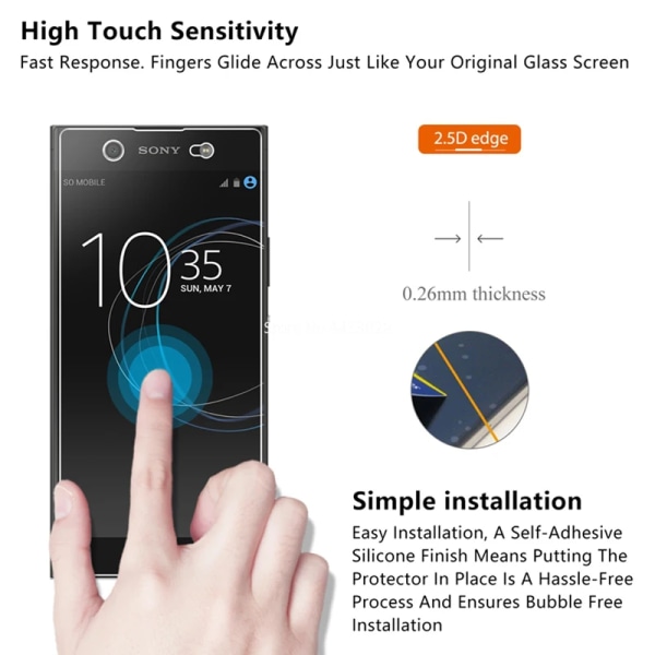 Skyddsfilm glas för Sony XA2 telefon skärmskydd härdat glas