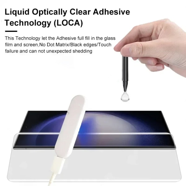 3D UV flytande härdat glas för OPPO Reno 10 pro hellim skärmskydd