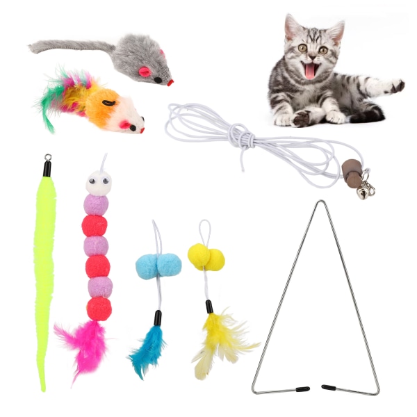 Hängande dörr kattleksaker Justerbara roliga självspelande interaktiva hängande kattleksaker för katter husdjur