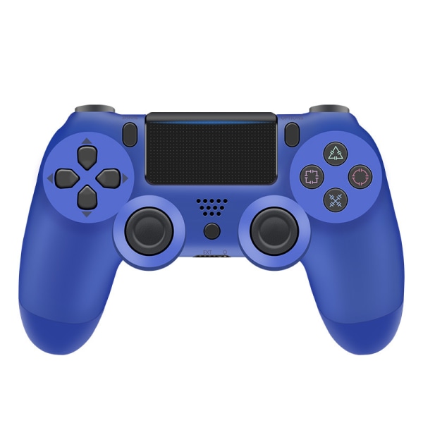 Trådlös Bluetooth 4.0 Vibrerande Gamepad med Ljus för PS4 Blue