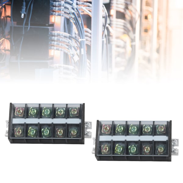 Par 660V 100A doble rader ledningsterminalblokk Skruesperrestrimmel for kraftdistribusjonssystemer Type 1(T10005)