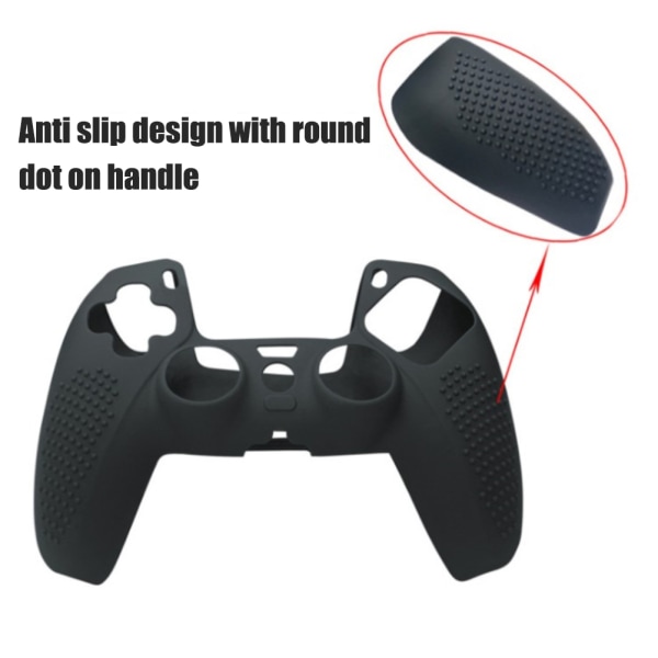 Controller Skin Grip Anti Slip Silikone Cover Beskyttelsesetui Kompatibel til PS5 Controller Gamepad Red