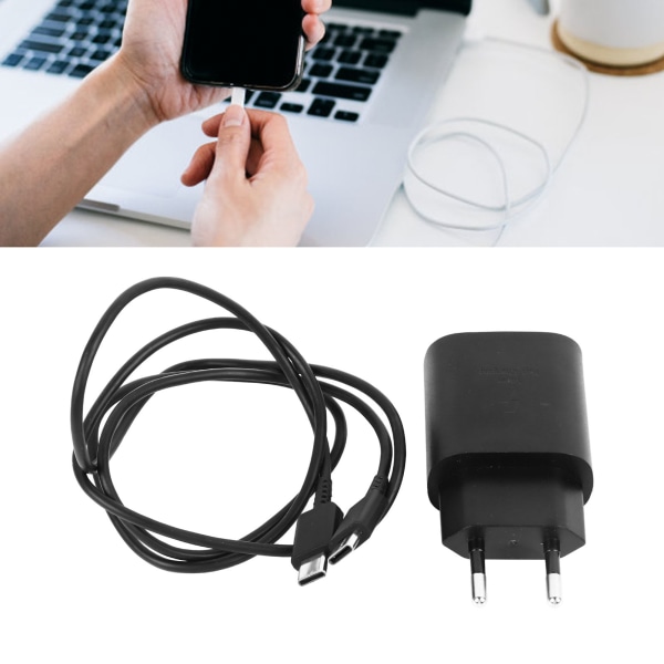 25W PD-laddare Snabbladdning Säker Bärbar Typ C-laddare för Note10 S20 EU-kontakt 100 till 240V