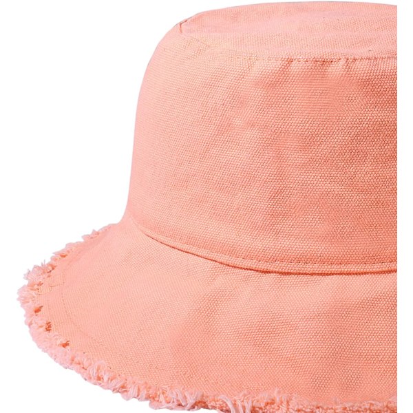 Solhattar för kvinnor Sommar Casual Bred Brätte Bomull Bucket Hat Strand Semester Resa Tillbehör Light Pink