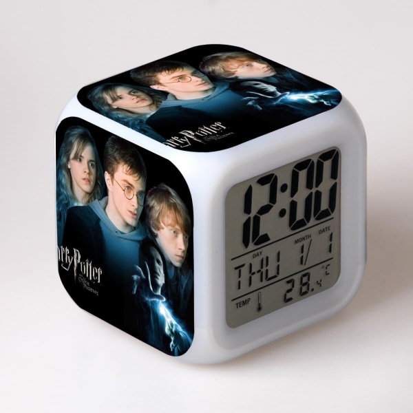 Harry Potter väckarklocka Harry Potter Harry Magic Färgglad stämningsfull LED Luminous väckarklocka（15）
