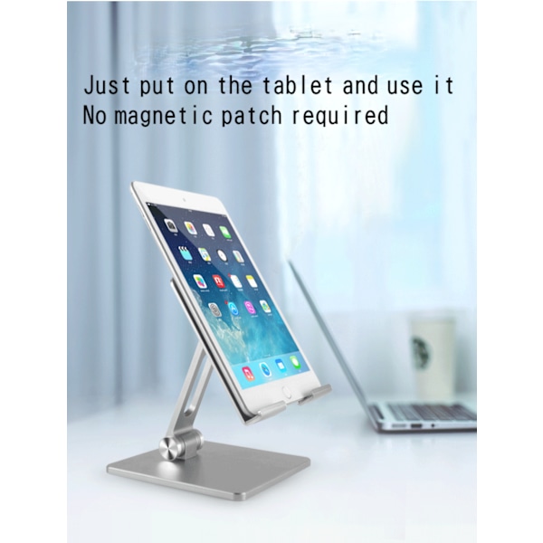 Tablet PC Stand Aluminiumlegering Foldbar Bærbar Forhøjet Stand Velegnet til IPad Computer Lazy Desktop Stand