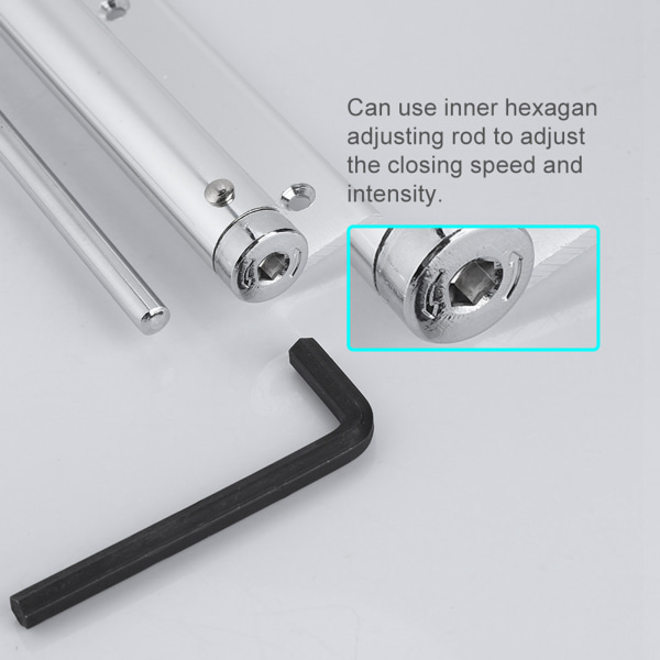 Automatisk brannsikkert dørlukker i aluminiumlegering med justerbar styrkefjærbuffer