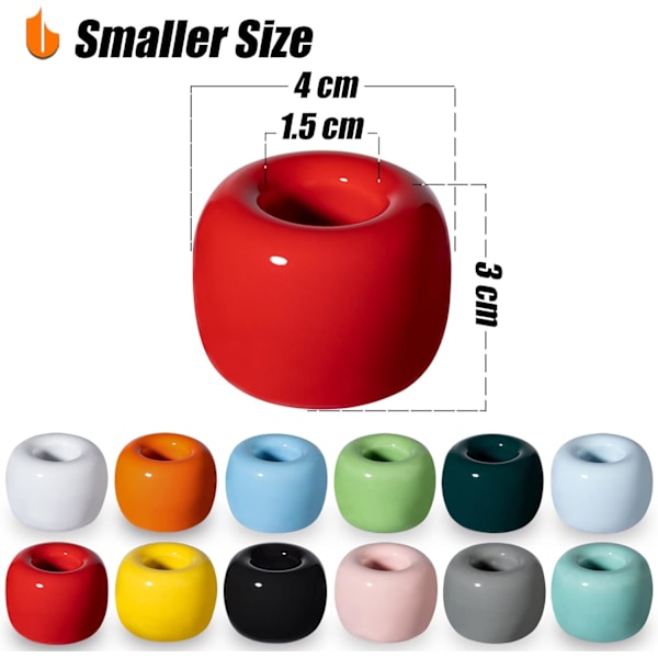 Snygg Mini Keramik Tandborsthållare Stativ för Badrum Toalettbänkar (Röd 1-pack) Red