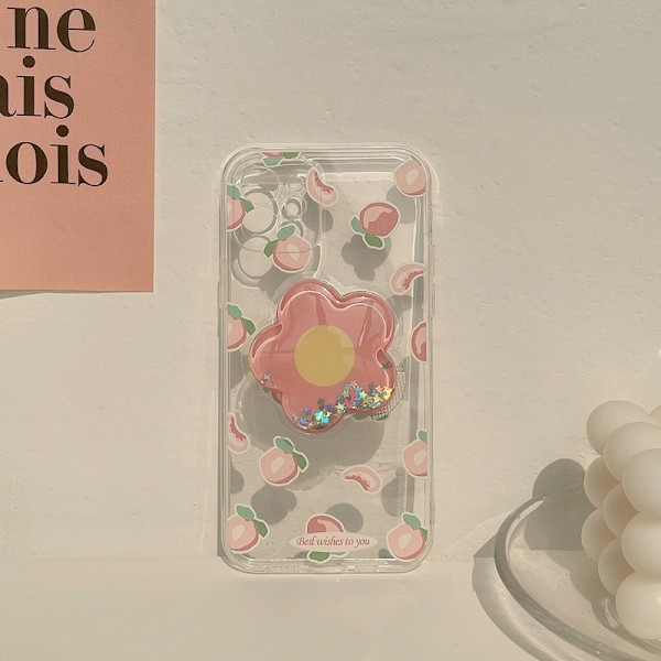 IPhone 11 -kotelo, jossa on läpinäkyvä kukkakuvio, ihana ja kaunis puhelinkotelo, sopii tytöille ja naisille, kevyt ja ohut TPU s