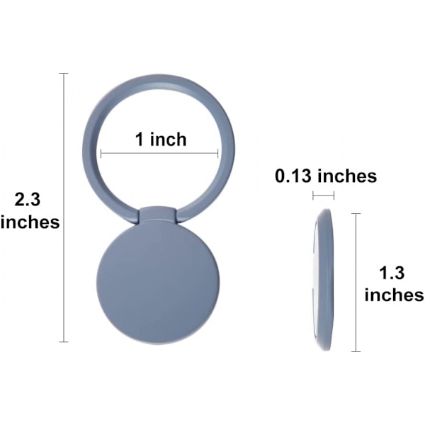 Mobiltelefon Ringholder til Hånden, Magnetisk Telefon Ring Grip til Finger eller Cover (Hvid)