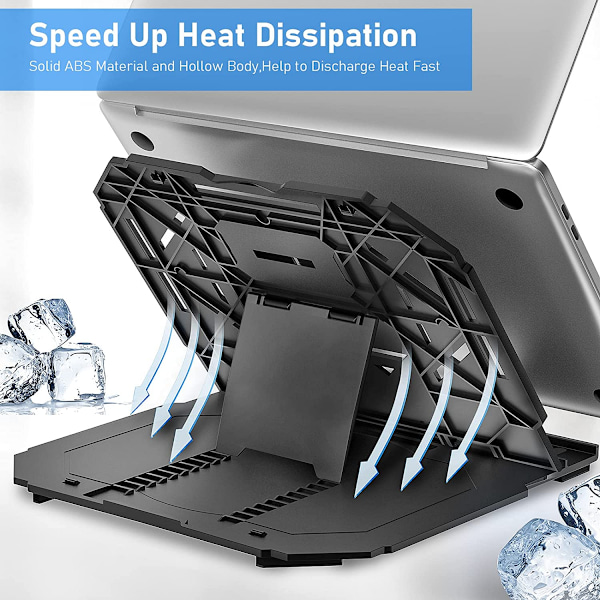 Tablet Stand, 10-Trins Justerbar Vinkel Tegnetablet Holder Foldbar Bordstand, Tablet Monitor, MacBook, Bærbar PC