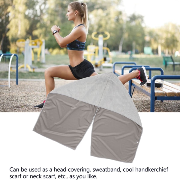 Kjølehettegenserhåndklær U-formet hettegenserhåndkle Solbeskyttelse Quick Dry Sportskjølehåndklær Grey
