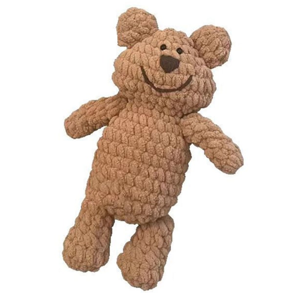 Virka björnsats för barn vuxna DIY hand stickning bomull virka djur kit för hantverk workshop Khaki