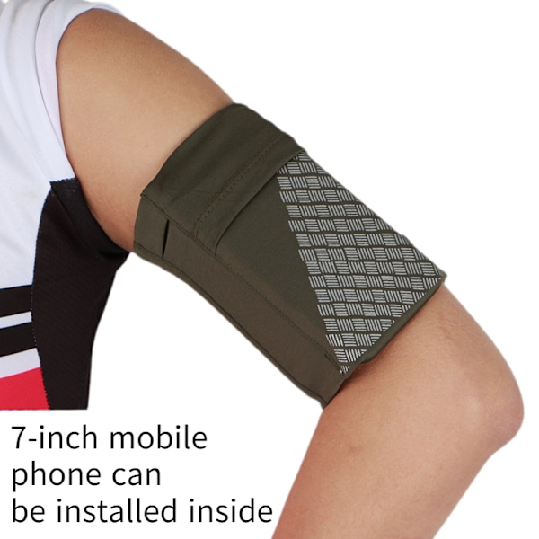 Universell sportarmband för alla mobiltelefoner. Telefonarmband för löpning, fitness och gymträning Passar telefoner upp till 7\"  ArmyGreen  M ArmyGreen M
