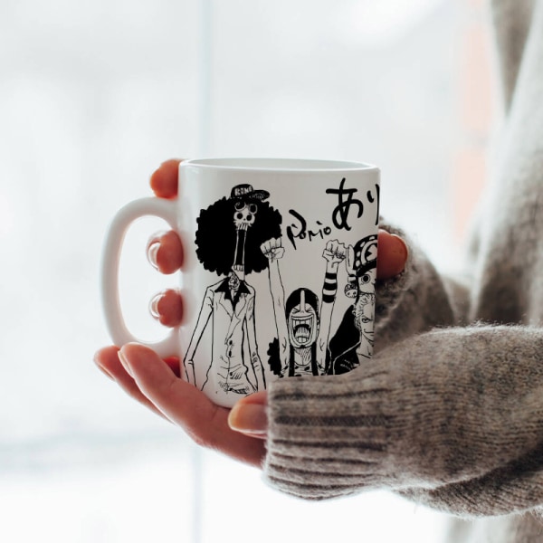 One Piece handmålad keramikmugg 11oz vänner present kaffe vattenkopp animation vattenkopp