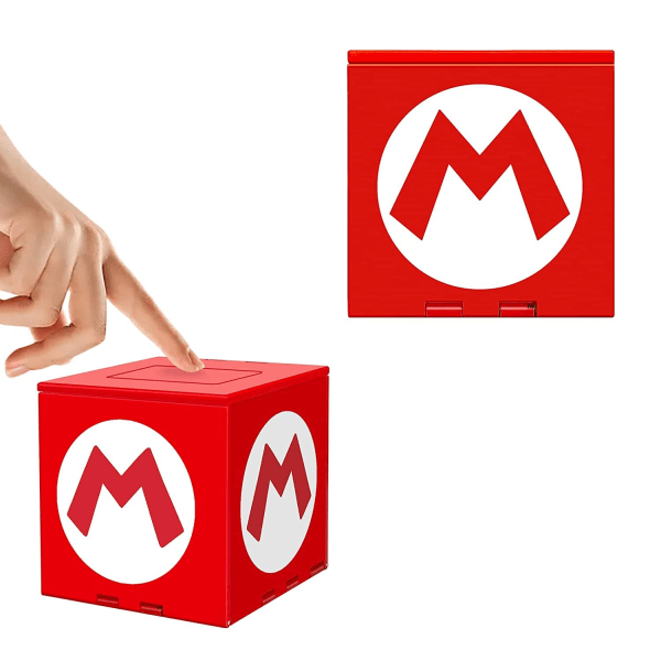Kompatibel med Nintendo Switch, Extra Large Capacity Switch Game Case, Uppgraderad 41 Slots Switch Game Card Storage Box, Tryck för att fälla ut Fun Card Case M Red