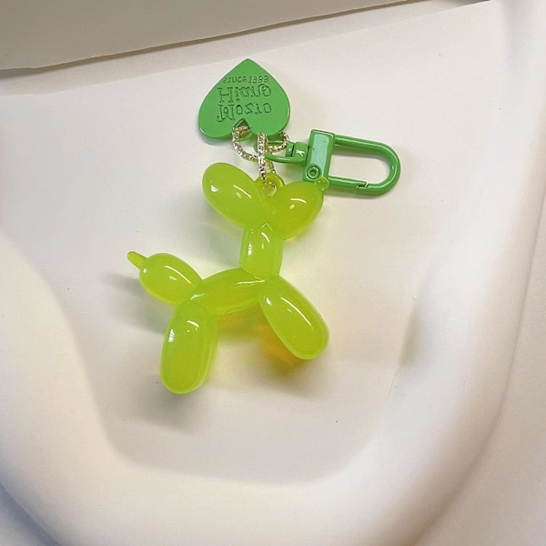 Jelly Ballong Hund Design Nyckelring, Söt Tjej Nyckelring, Bil Nyckelring Tillbehör Green