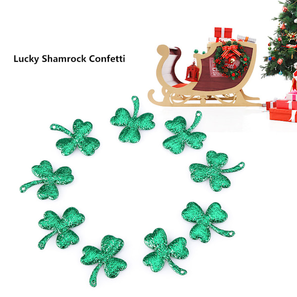 Onnen shamrock-konfetti, vihreä pöytäkonfetti joulujuhlan koristeluun, 300 kpl