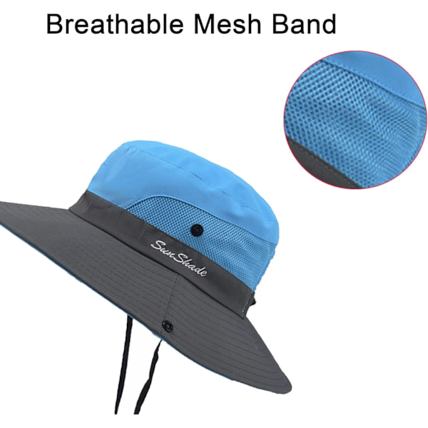 Solhatt Dam Herr 3u201d Bred Brätte UPF 50+ Fiske Strand Hink Hattar Lightgrey Grey